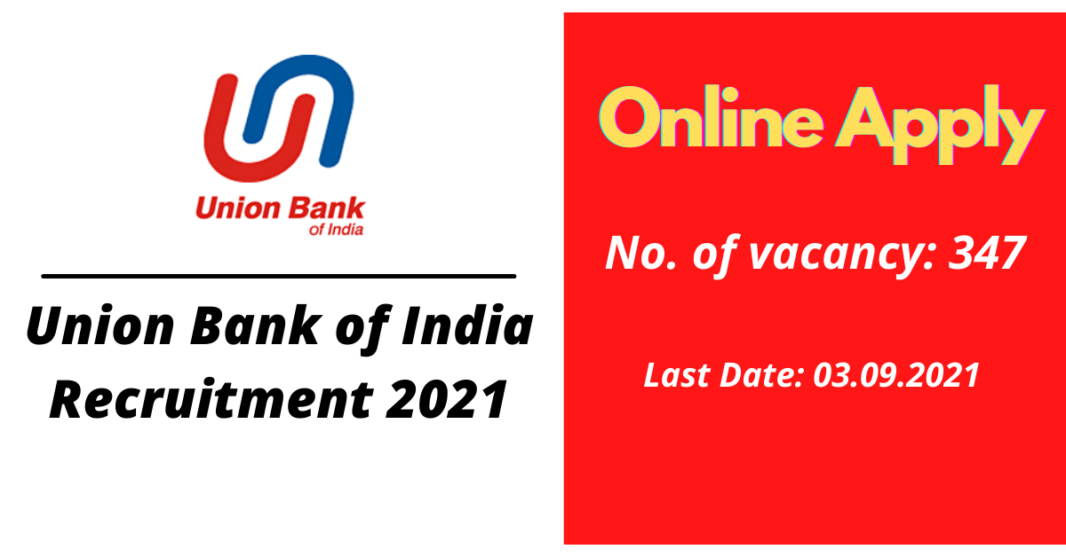 यूनियन बैंक ऑफ इंडिया (Union Bank of India) भर्ती union bank recruitment 2021